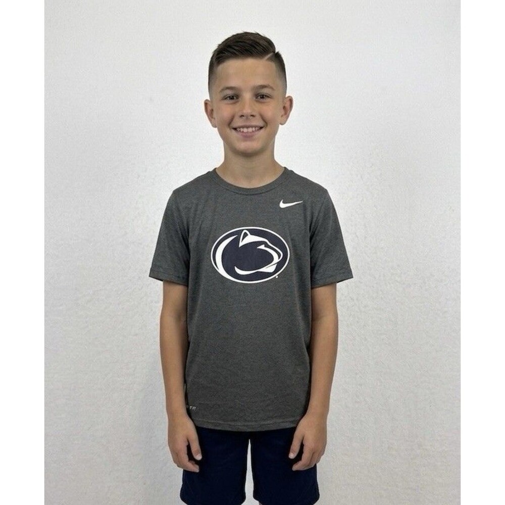 Nike Boys Penn State Nittany Lions Dri-Fit Legend Gray Graphic T-Shirt XL NWOT